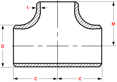 ASME B16.9 Butt Weld Barred Tee Manufacturers