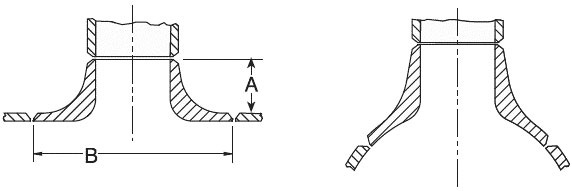 ASTM A105 Sweep Outlets dimensions