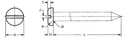 Round Head Wood Screws Dimensions